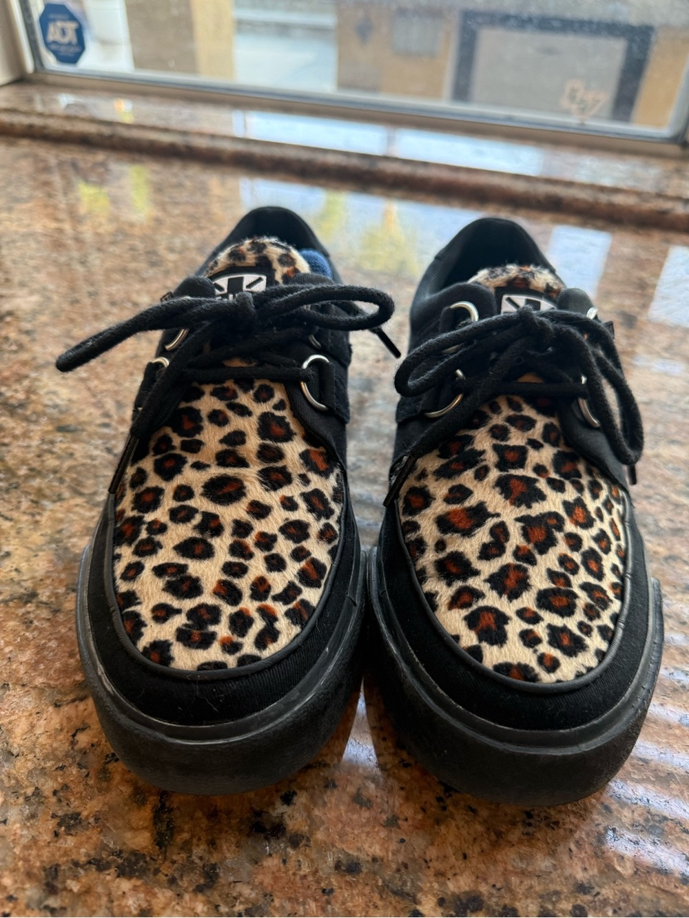 TUK Leopard Print Vegan Creeper Tennies - Picture 5 of 5